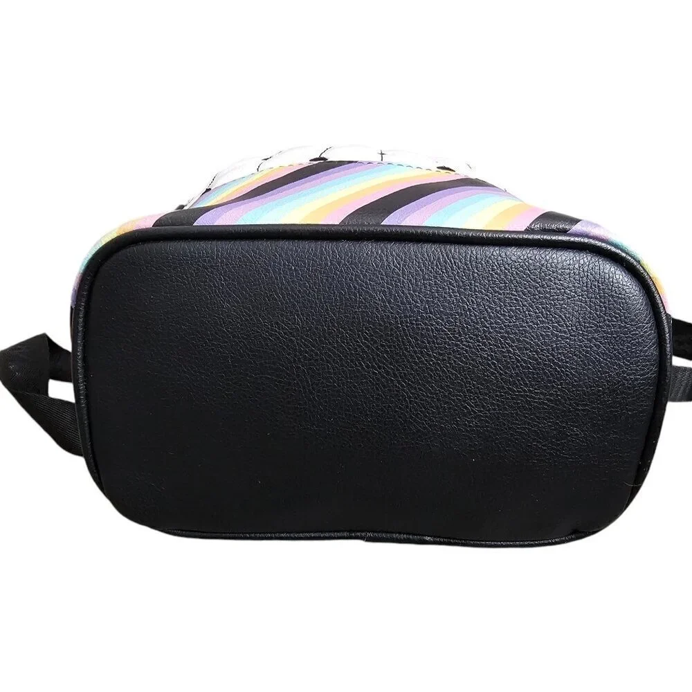 Betsey Johnson Rainbow & Heart Black Backpack